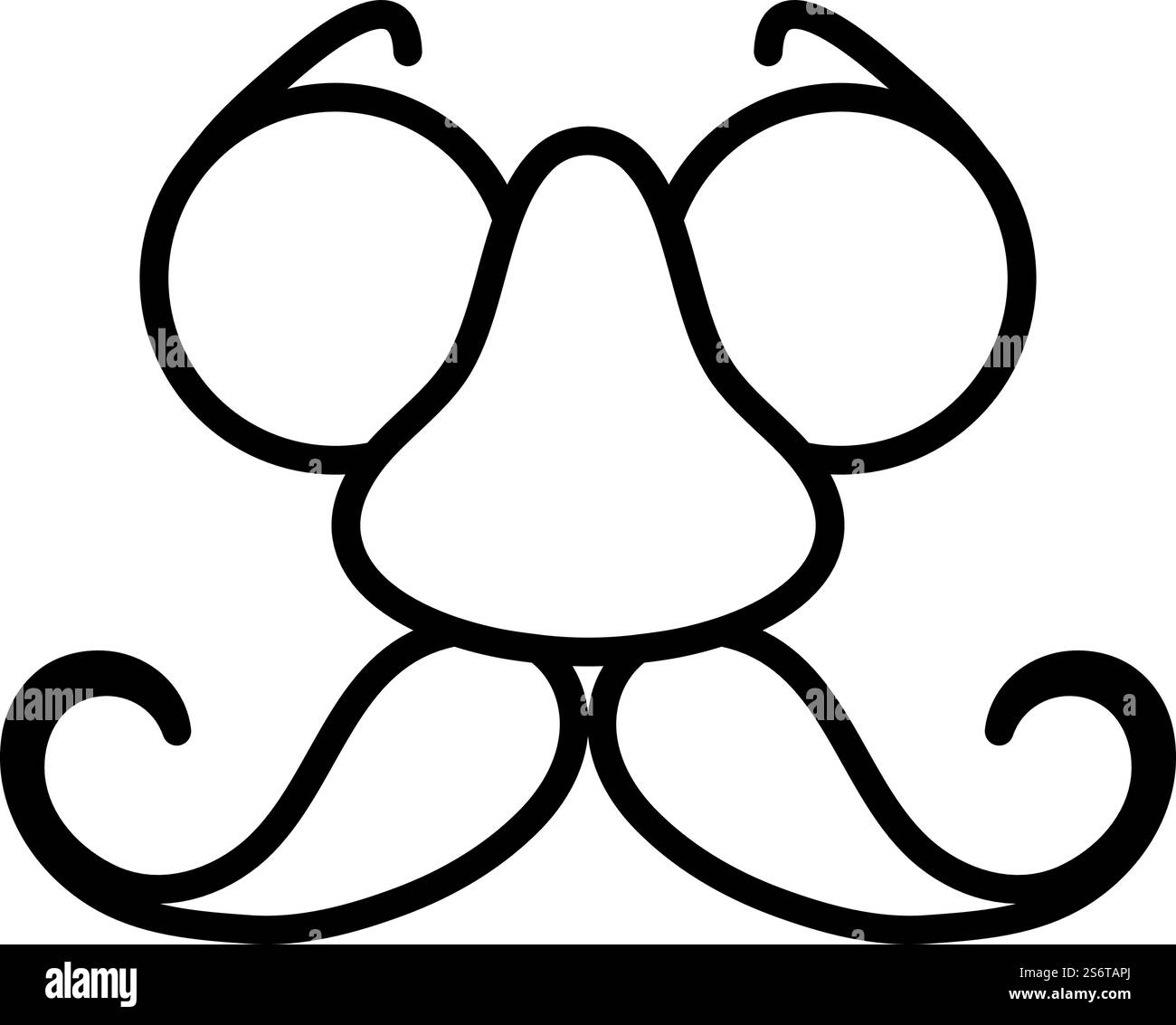 Symbol für April-Fool&rsquo;s Day. Auffälliges Design mit bearbeitbarer Strichstärke. Vektorabbildung. Stock Vektor