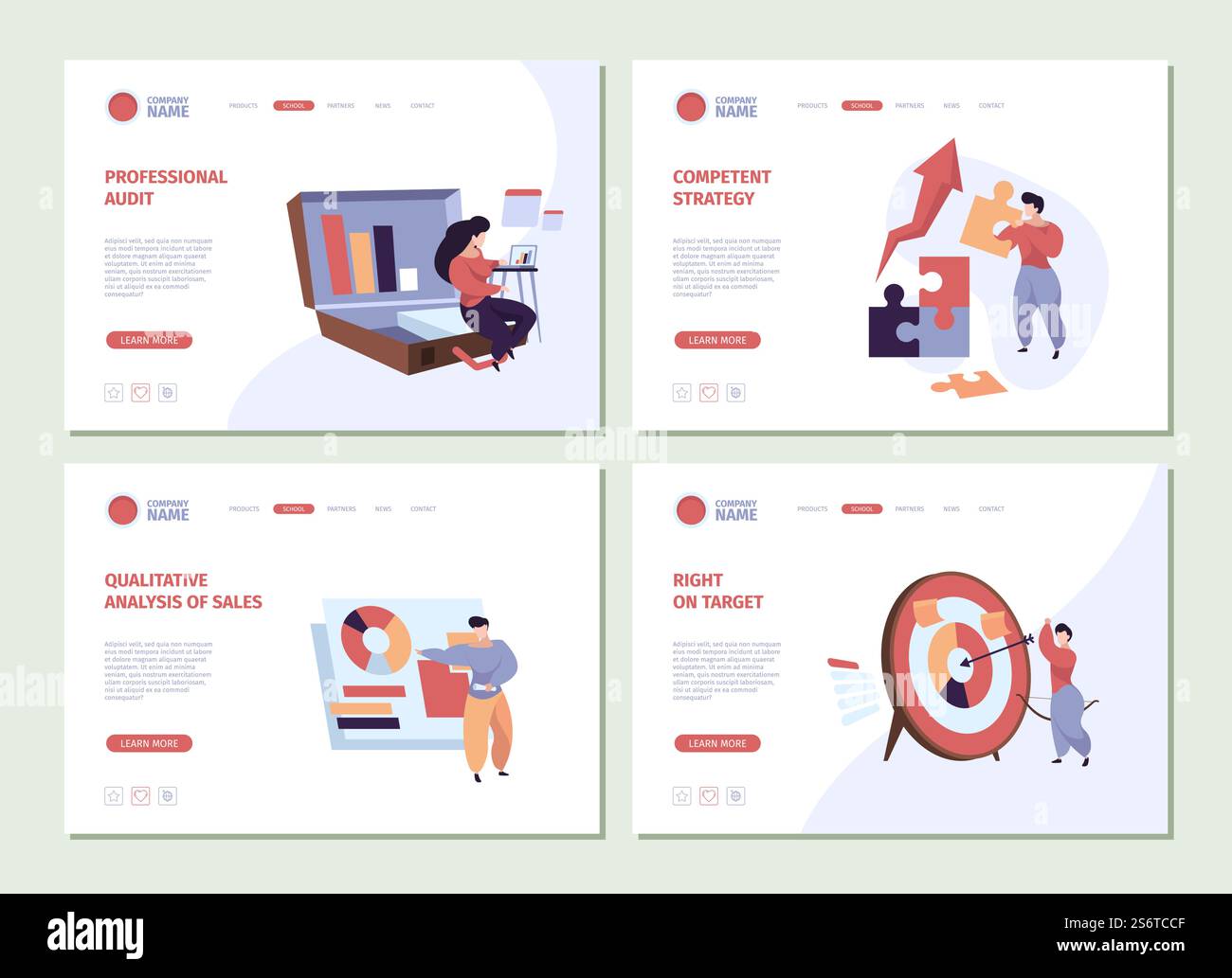 Geschäftsfiguren landen. Leute, die Investitionsprojekte planen Person, die über Geld spricht Teamwork Probleme lösen grell Vektorvorlage der Webseite. Illustration der Planung von Geschäftscharaktern. Geschäftsfiguren landen. Leute, die Investitionsprojekte planen Person, die über Geld spricht Teamwork Probleme lösen grell Vektorvorlage der Webseite Stock Vektor