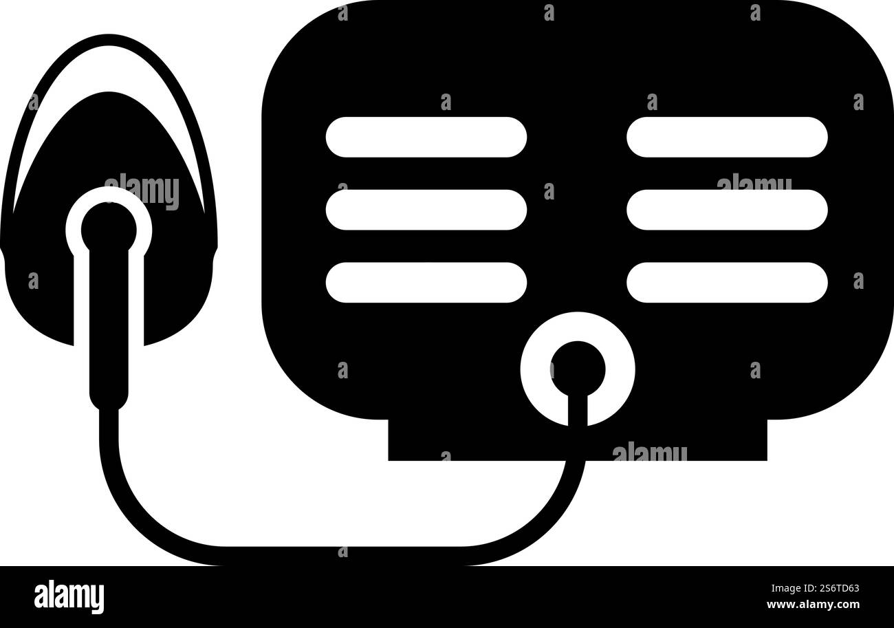 Vernebler mit Maskensymbol Schwarz Farbe Vektor Illustration Bild flach Stil einfach. Vernebler mit Maskensymbol Schwarz Farbe Vektor Illustration Bild flach Stil Stock Vektor