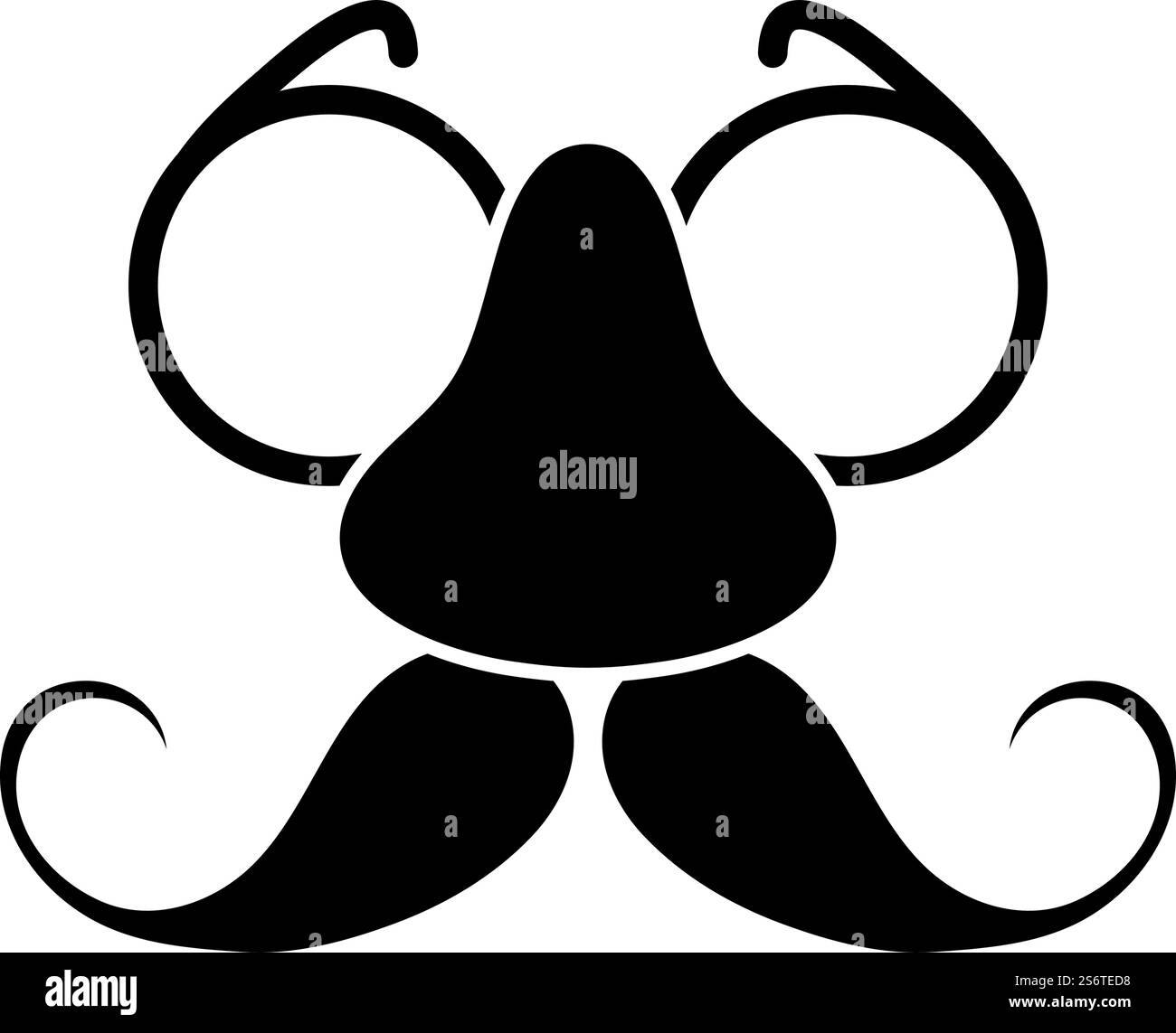 Symbol für April-Fool&rsquo;s Day. Schwarzes Schablonendesign. Vektorabbildung. Stock Vektor