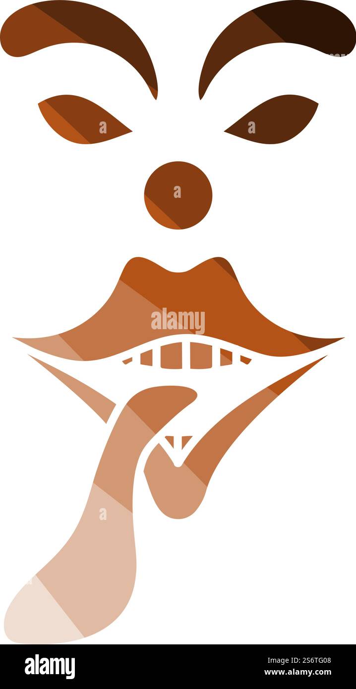 Symbol für April-Fool&rsquo;s Day. Flaches, Farbiges Leiterdesign. Vektorabbildung. Stock Vektor