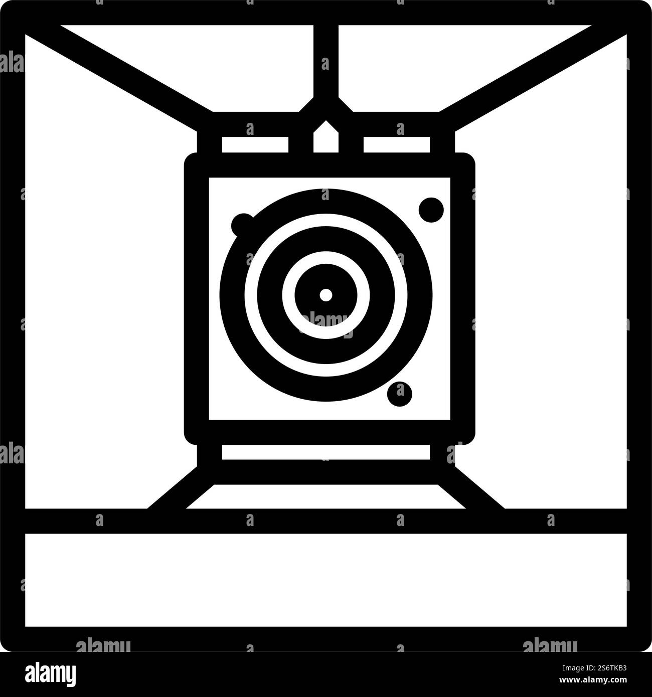 Ziel für den Symbolvektor der Ruflinie. Ziel für schreiendes Zeichen. Schwarze Abbildung des isolierten Kontursymbols. Ziel für die Illustration des Symbols für die schreiende Linie Stock Vektor