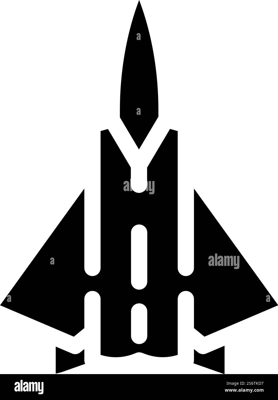 Kampfflugzeug Glyphe Symbol Vektor. Schild für das Kampfflugzeug. Schwarze Abbildung des isolierten Kontursymbols. Kampfflugzeug Glyphe Symbol Vektor Illustration Stock Vektor