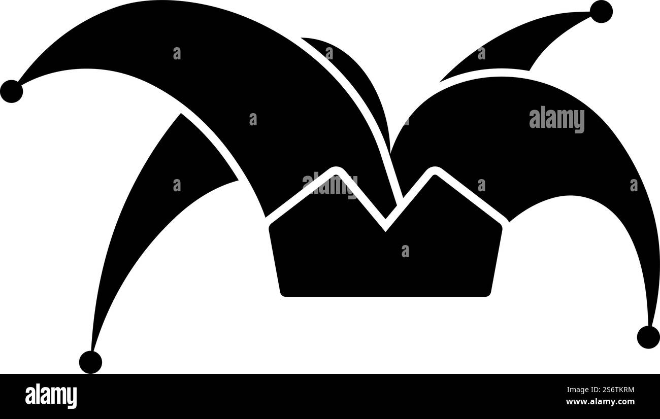 Symbol für April-Fool&rsquo;s Day. Schwarzes Schablonendesign. Vektorabbildung. Stock Vektor