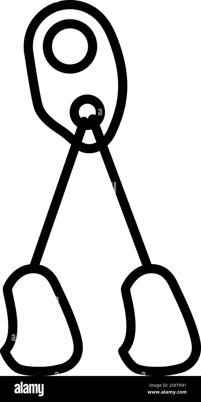 Alpinist Self Rescue System-Symbol. Auffälliges Design mit bearbeitbarer Konturbreite. Vektorgrafik. Stock Vektor