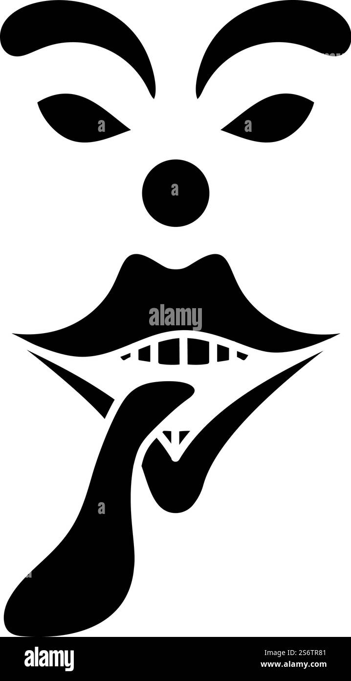 Symbol für April-Fool&rsquo;s Day. Schwarzes Schablonendesign. Vektorabbildung. Stock Vektor