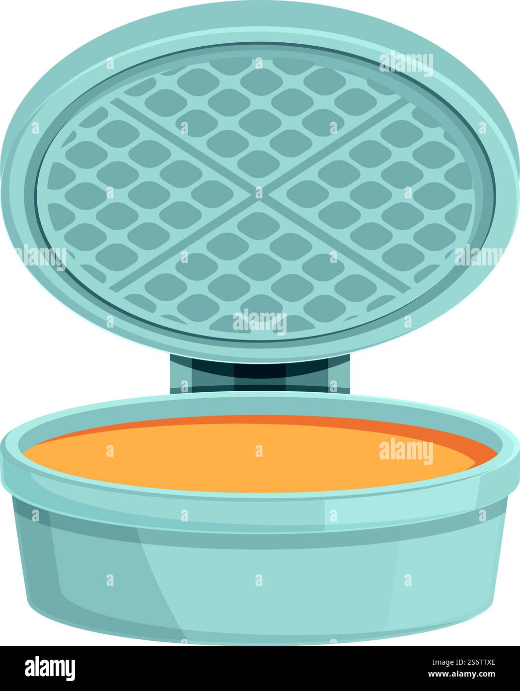 Elektrischer Waffelmacher Icon Cartoonvektor. Bügelmaschine. Grillpfannkuchen. Elektrischer Waffelmacher Icon Cartoonvektor. Bügelmaschine Stock Vektor