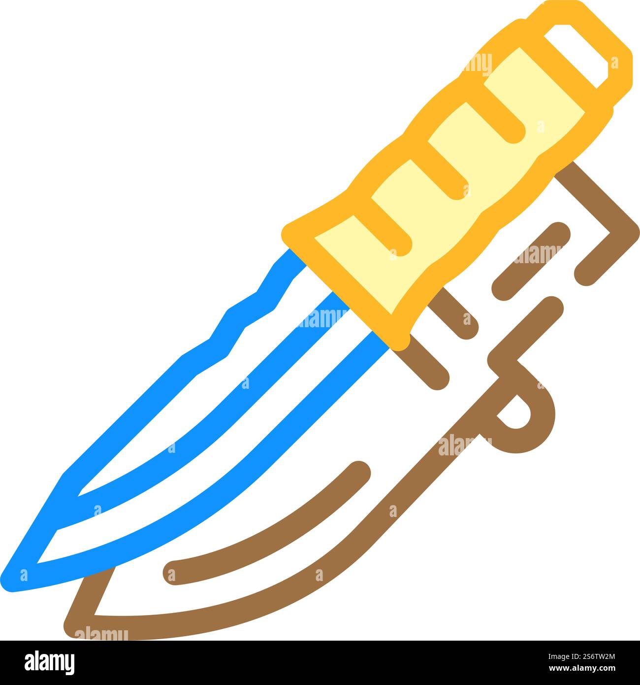 Messer Militär Farbe Symbol Vektor. Schild Messer Militär. Isolierte Symboldarstellung. Messer Militär Farbe Symbol Vektor Illustration Stock Vektor