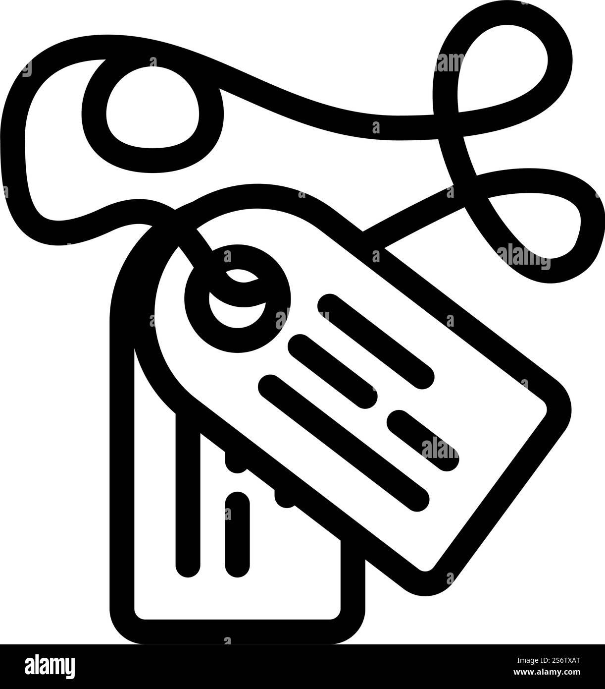 Soldat markiert Linie Symbol Vektor. Schild mit Soldaten-Tags. Schwarze Abbildung des isolierten Kontursymbols. Soldat Tags Linie Symbol Vektor Illustration Stock Vektor