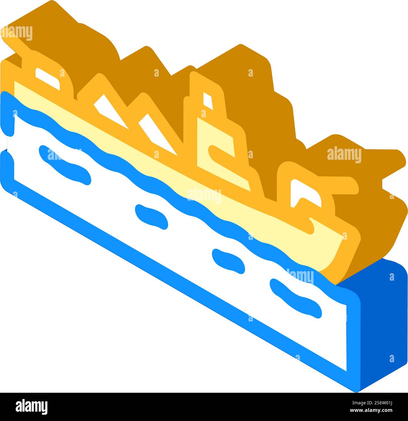 Isometrischer Ikonenvektor des Militärschiffs. Militärschiff-Schild. Isolierte Symboldarstellung. Militärschiff isometrische Iconvektorillustration Stock Vektor