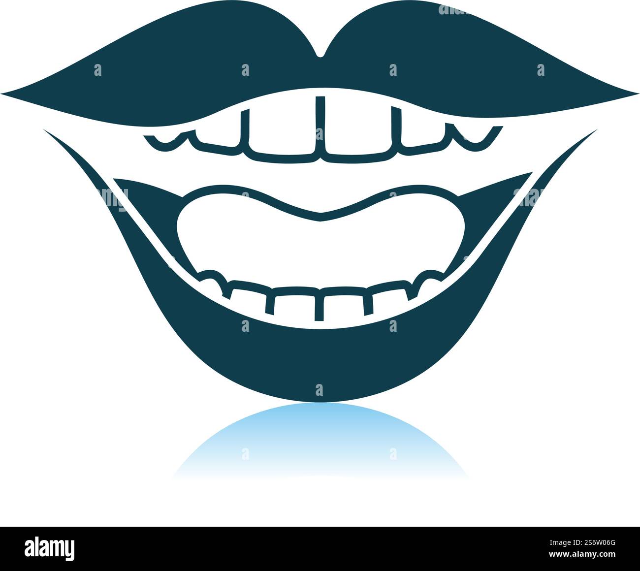 Symbol für April-Fool&rsquo;s Day. Schattenreflexion Design. Vektorabbildung. Stock Vektor