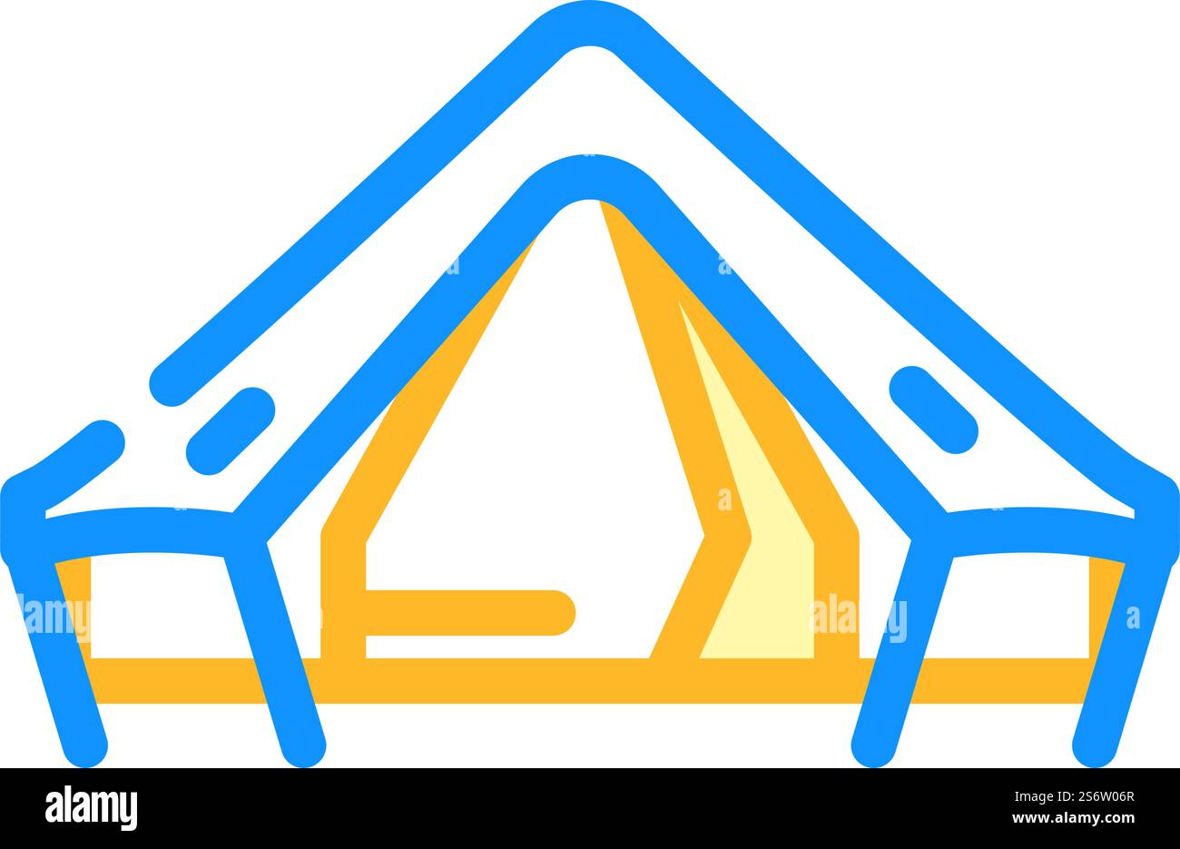 Zelt Camping Farbe Symbol Vektor. Schild für Zeltcamping. Isolierte Symboldarstellung. Zelt Camping Farbe Symbol Vektor Illustration Stock Vektor