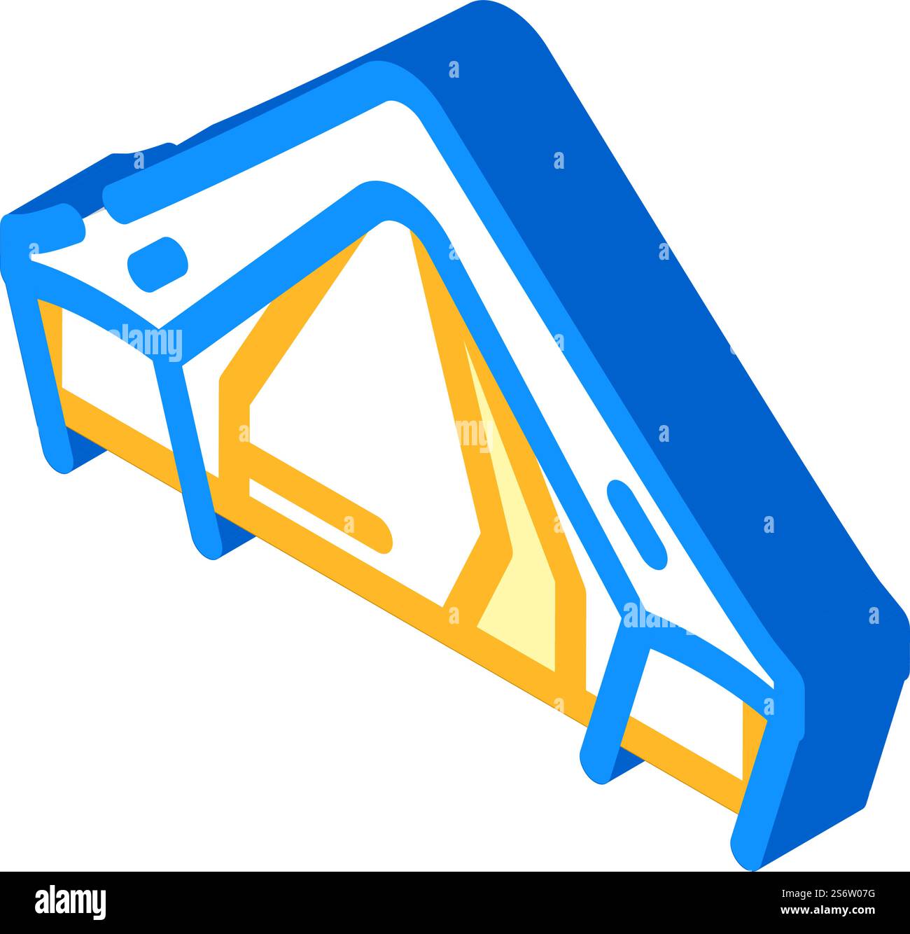 Zeltcamping isometrischer Symbolvektor. Schild für Zeltcamping. Isolierte Symboldarstellung. Zeltcamping isometrische Iconvektorillustration Stock Vektor