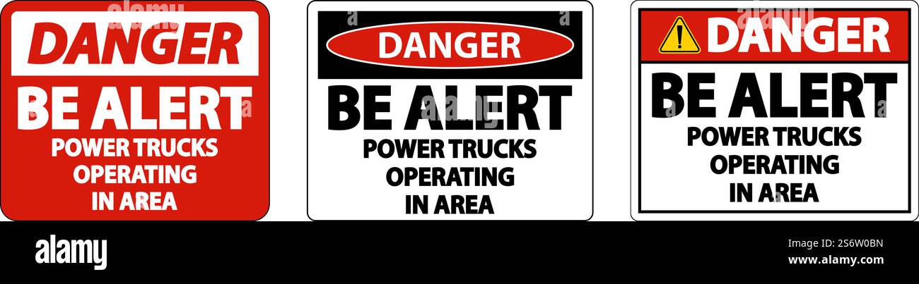 Warnhinweis Für Kraftfahrzeuge Auf Weißem Hintergrund Stock Vektor