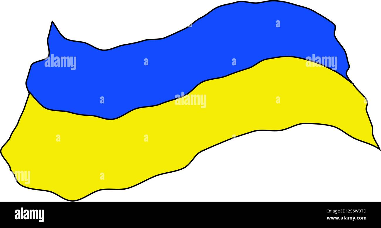 Ukaraine Flagge stoppen Krieg speichern Ukarine Vektor flache Design Stock Vektor