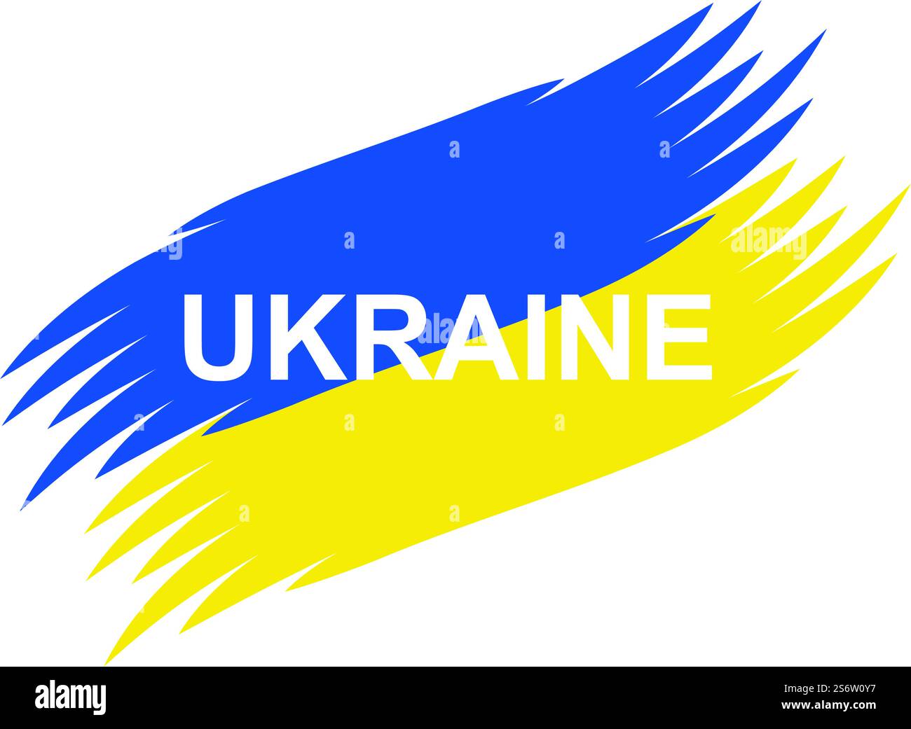 Ukaraine Flagge stoppen Krieg speichern Ukarine Vektor flache Design Stock Vektor