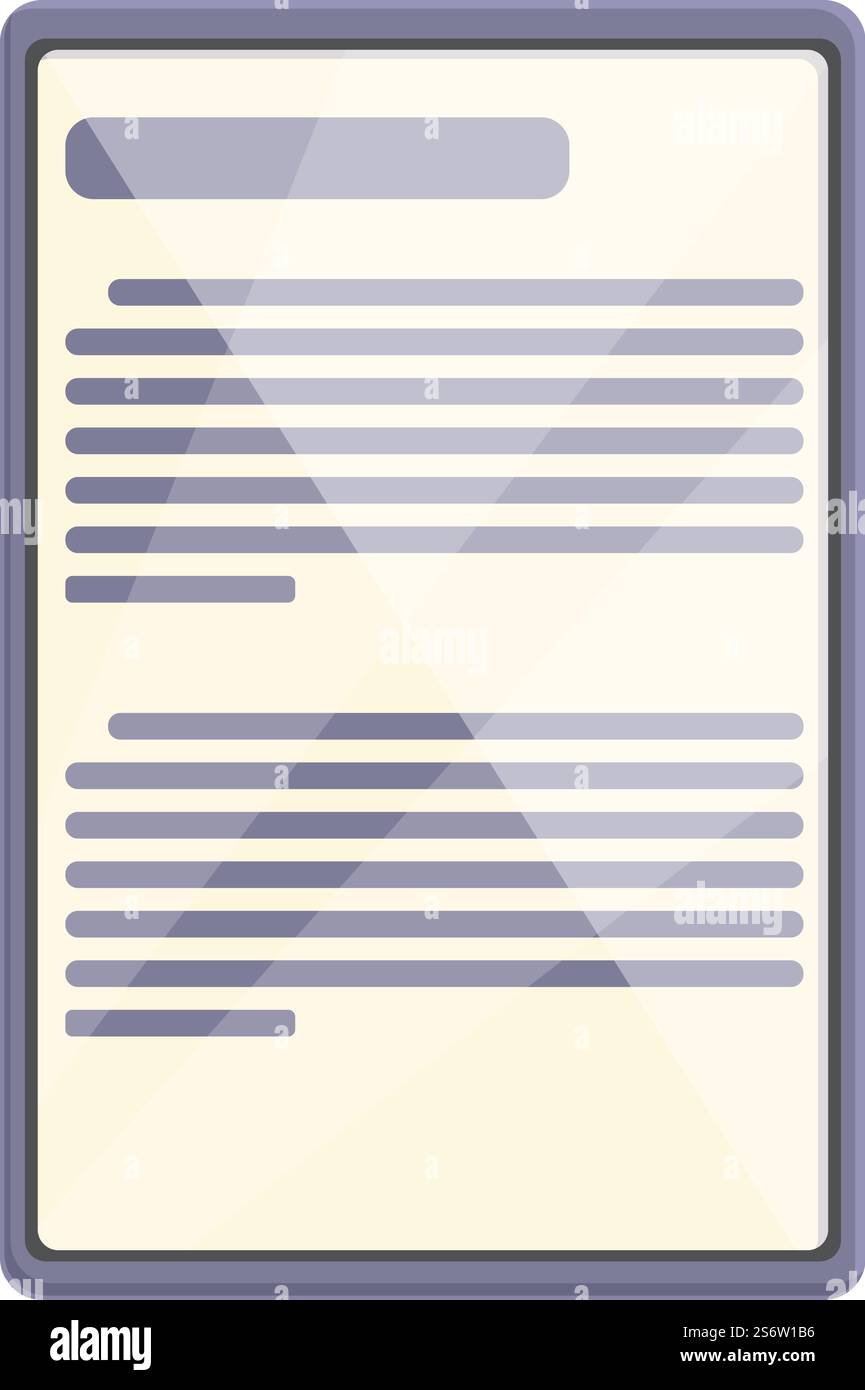 EBook-Symbol Cartoon-Vektor. Buchstudie. Studentengeschäft. EBook-Symbol Cartoon-Vektor. Buchstudie Stock Vektor