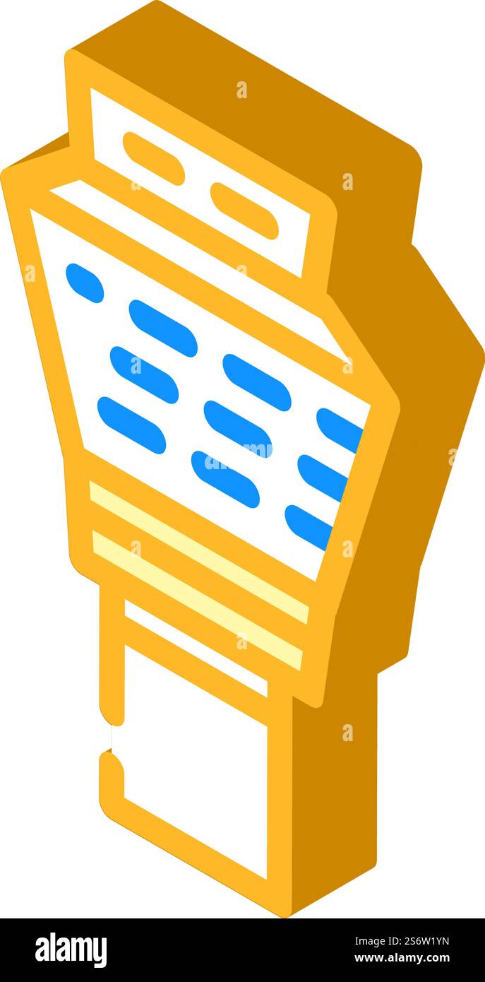 turm Flughafen Isometrischer Symbolvektor. tower Airport Schild. Isolierte Symboldarstellung. turm Flughafen Isometrisches Symbol Vektorillustration Stock Vektor