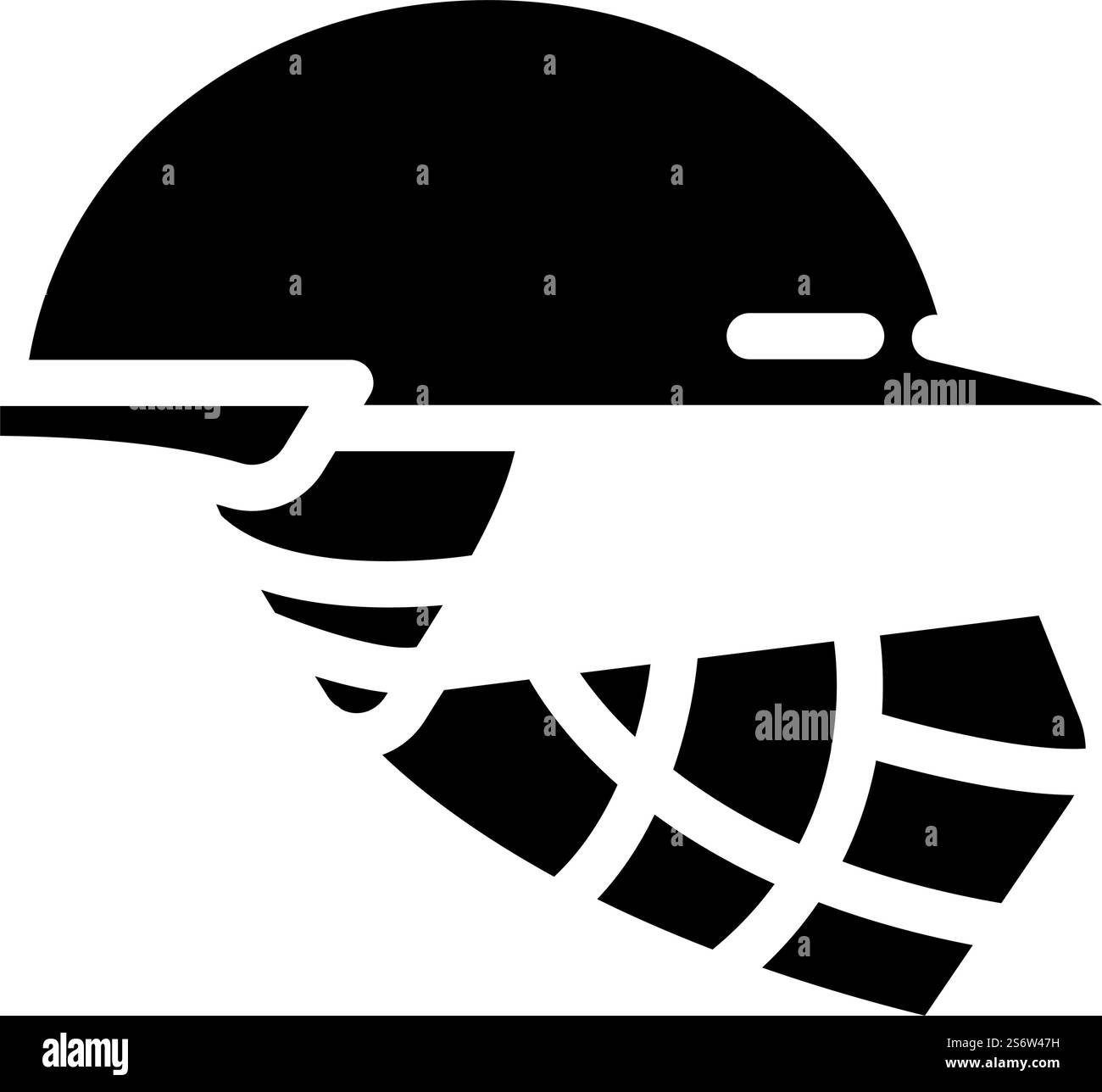 Helm Cricket Spieler Kopf schützen Zubehör Glyph Symbol Vektor. Helm Cricket Player Kopfschutz Zubehör Schild. Schwarze Abbildung des isolierten Kontursymbols. Helm Cricket Spieler Kopf schützen Zubehör Glyph Symbol Vektor Illustration Stock Vektor