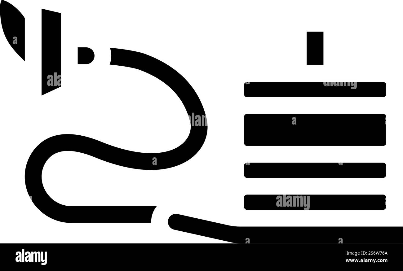 Symbolvektor der Geschwindigkeitsspur. Geschwindigkeitsschild. Schwarze Abbildung des isolierten Kontursymbols. Vektorgrafik der Glyphe für Geschwindigkeitsspur Stock Vektor
