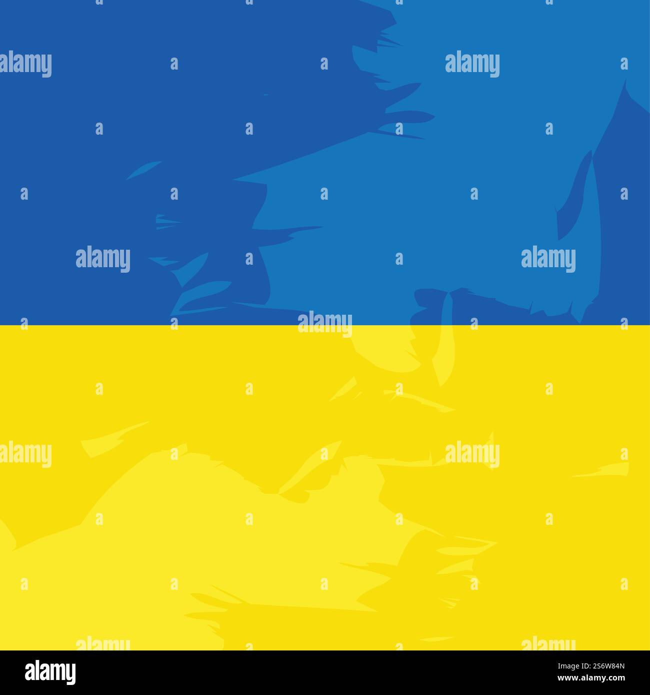 Ukaraine Flagge stoppen Krieg speichern Ukarine Vektor flache Design Stock Vektor