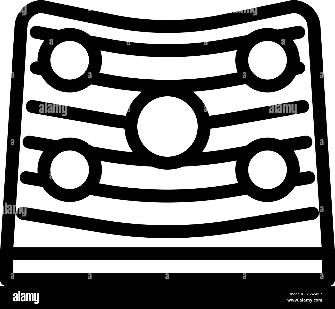 Zielsymbolvektor für Kurslinie. Schild für Zieltrainer. Schwarze Abbildung des isolierten Kontursymbols. Vektorgrafik für die Linie des Trainers Stock Vektor