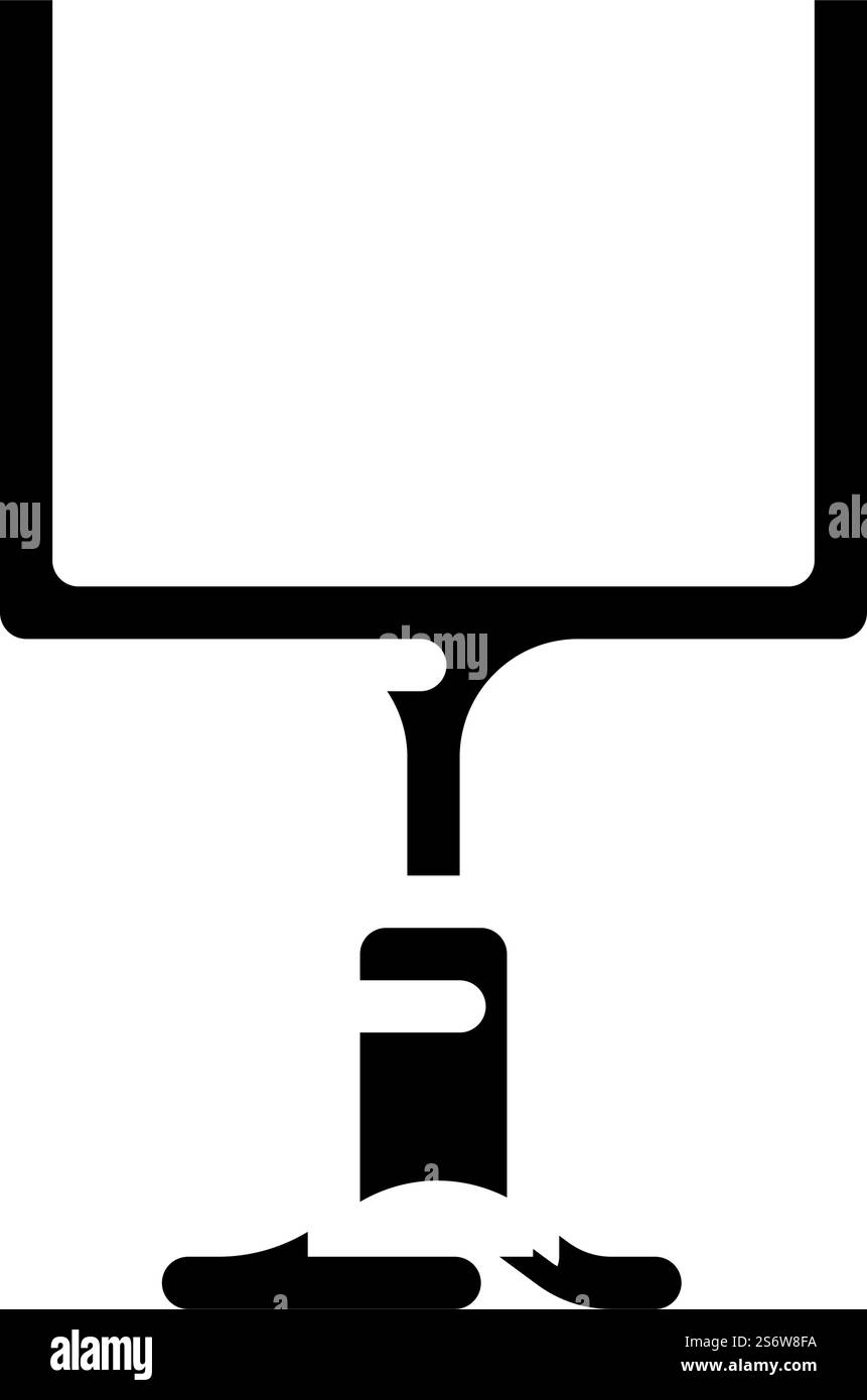 Goal Post Pads Glyphe Symbol Vektor. Schild mit Pads für Torpfosten. Schwarze Abbildung des isolierten Kontursymbols. Torpfosten Pads Glyphen-Symbol-Vektor-Illustration Stock Vektor