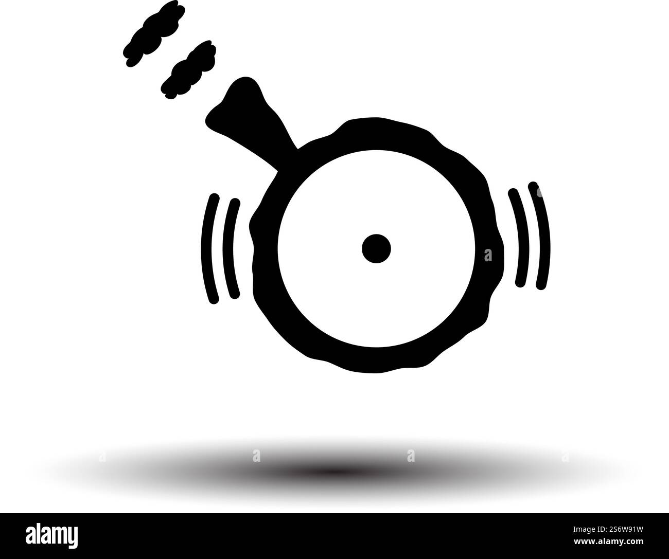 Symbol für April-Fool&rsquo;s Day. Schwarz auf weißem Hintergrund mit Schatten. Vektorabbildung. Stock Vektor