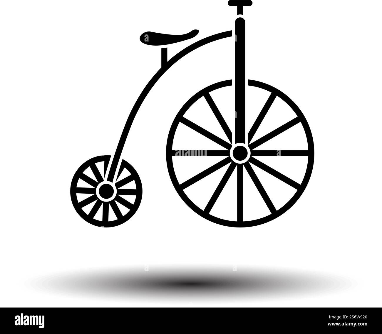 Symbol für April-Fool&rsquo;s Day. Schwarz auf weißem Hintergrund mit Schatten. Vektorabbildung. Stock Vektor