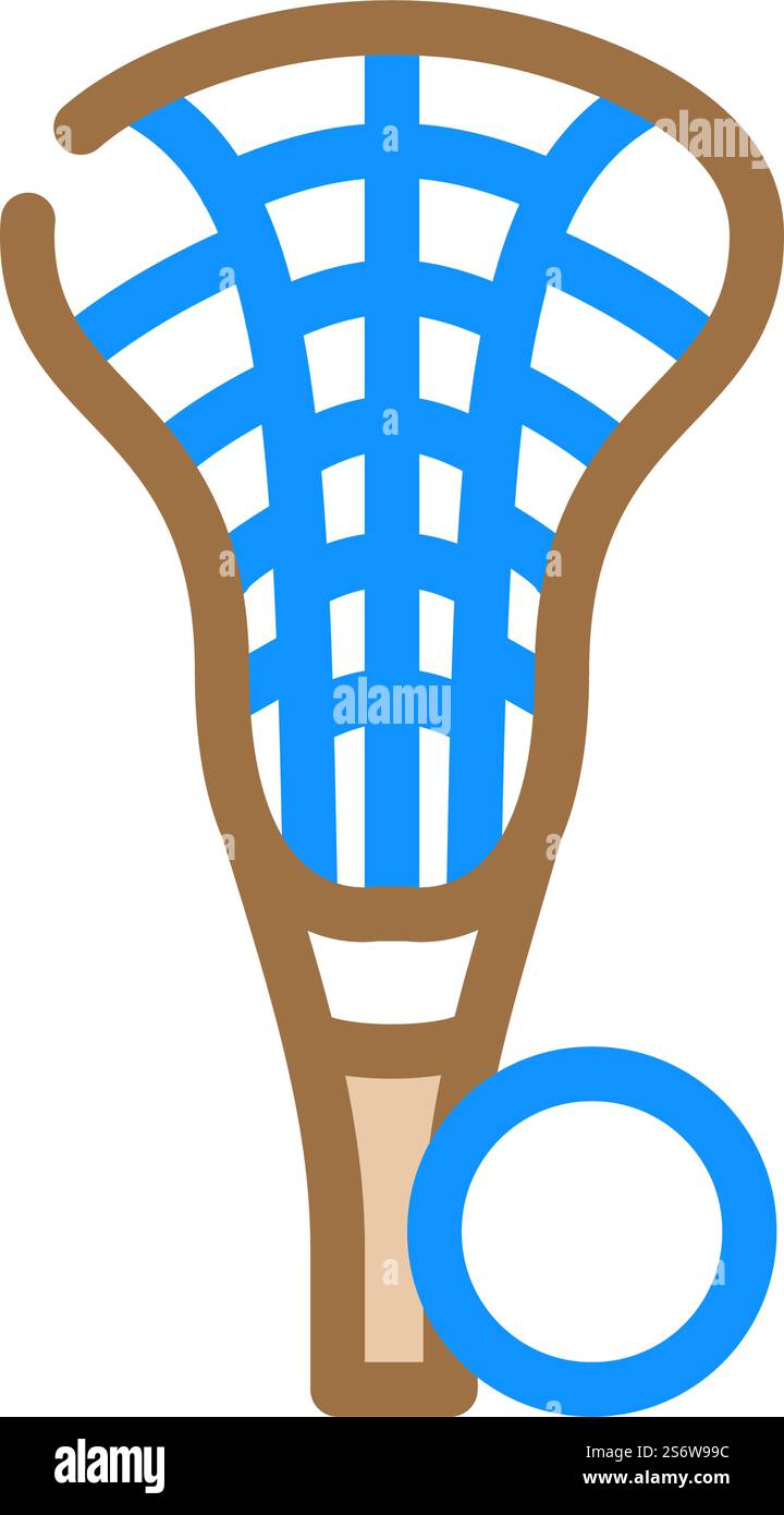 Lacrosse Sport Farbe Symbol Vektor. Lacrosse-Sportzeichen. Isolierte Symboldarstellung. Lacrosse Sport Farbe Symbol Vektor Illustration Stock Vektor