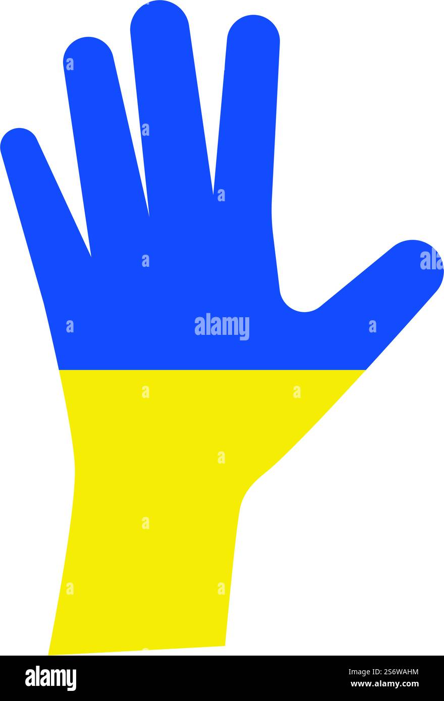 Ukaraine Flagge stoppen Krieg speichern Ukarine Vektor flache Design Stock Vektor