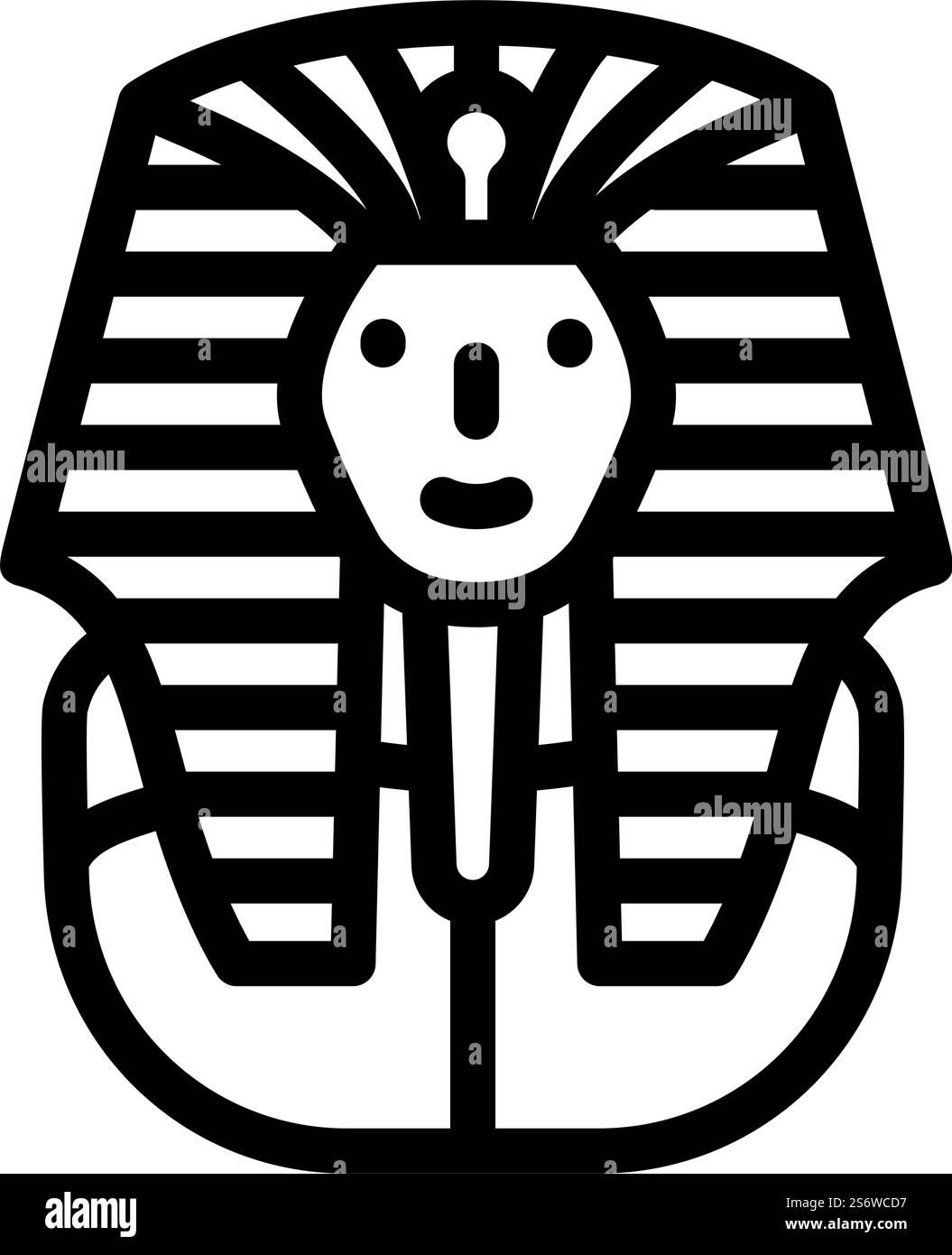 pharao ägypten König Linie Icon Vektor. pharao ägypten König Zeichen. Schwarze Abbildung des isolierten Kontursymbols. pharao ägypten König Linie Symbol Vektor Illustration Stock Vektor