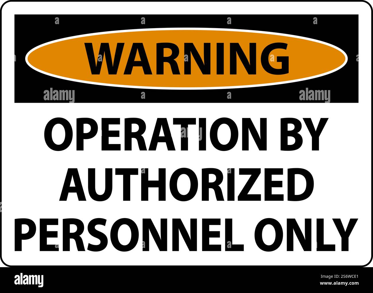 Warnfunktion Durch Autorisiertes Nur-Zeichen Auf Weißem Hintergrund Stock Vektor