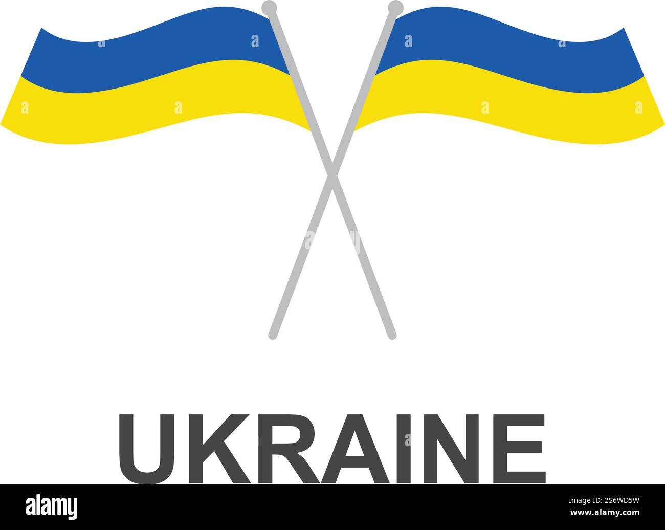 Ukaraine Flagge stoppen Krieg speichern Ukarine Vektor flache Design Stock Vektor