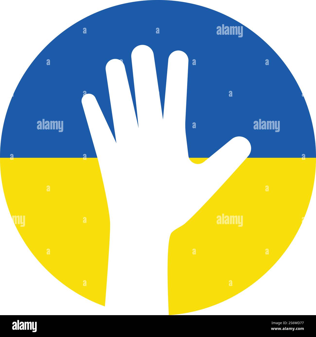 Ukaraine Flagge stoppen Krieg speichern Ukarine Vektor flache Design Stock Vektor