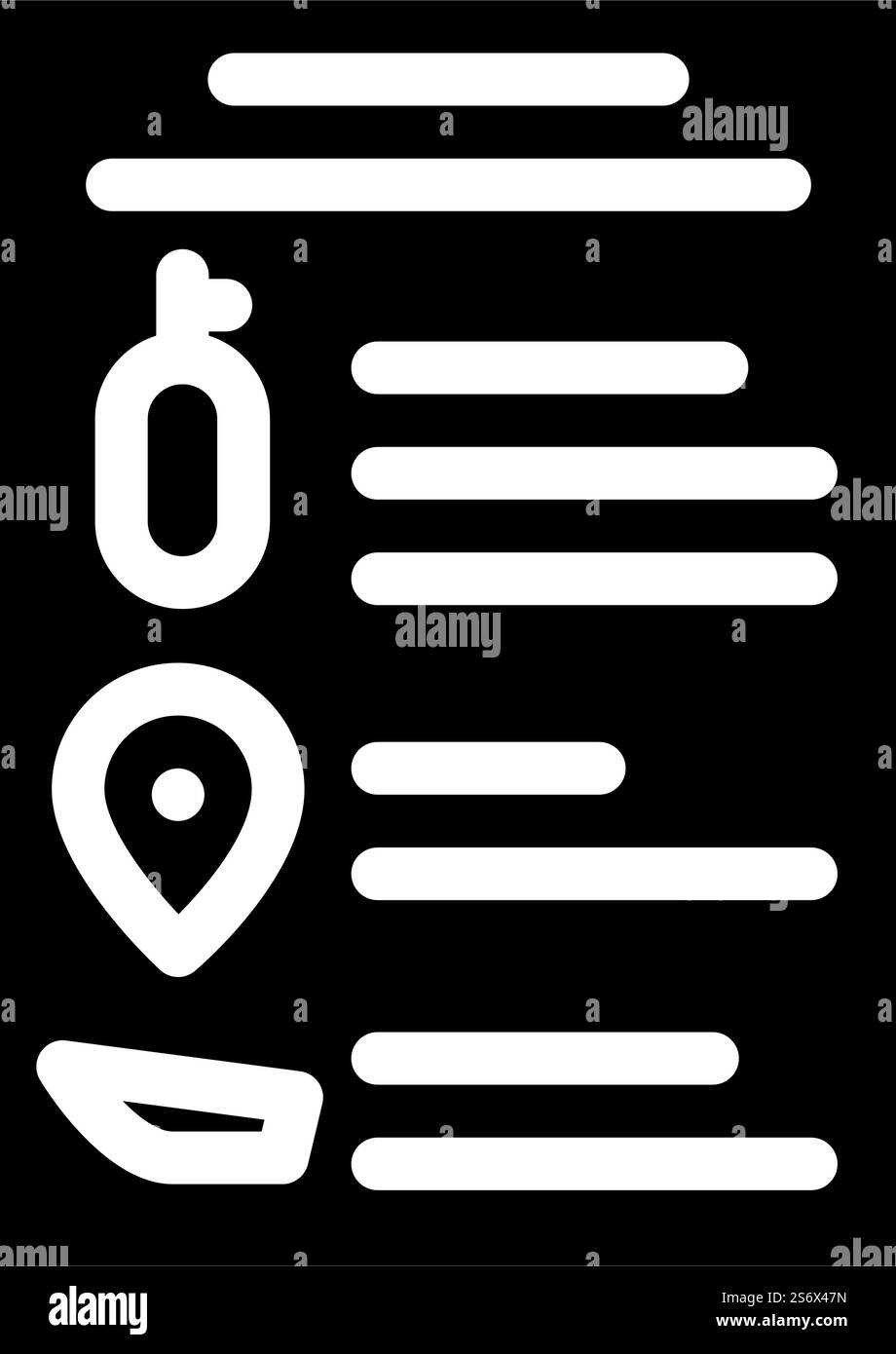 Preis Tauchschule Glyphe Icon Vektor. Preisschild für Tauchschule. Schwarze Abbildung des isolierten Kontursymbols. Preis Tauchschule Glyphe Icon Vektor Illustration Stock Vektor