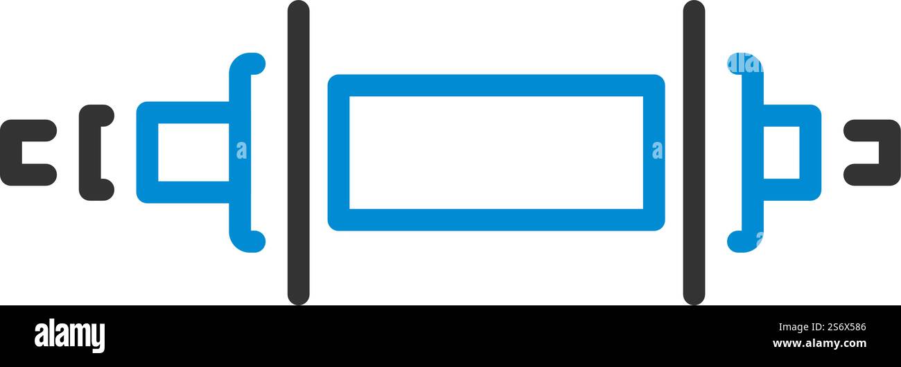 Fahrradnabe-Symbol. Editierbare Fett Formatigte Kontur Mit Farbfüllungsdesign. Vektorgrafik. Stock Vektor