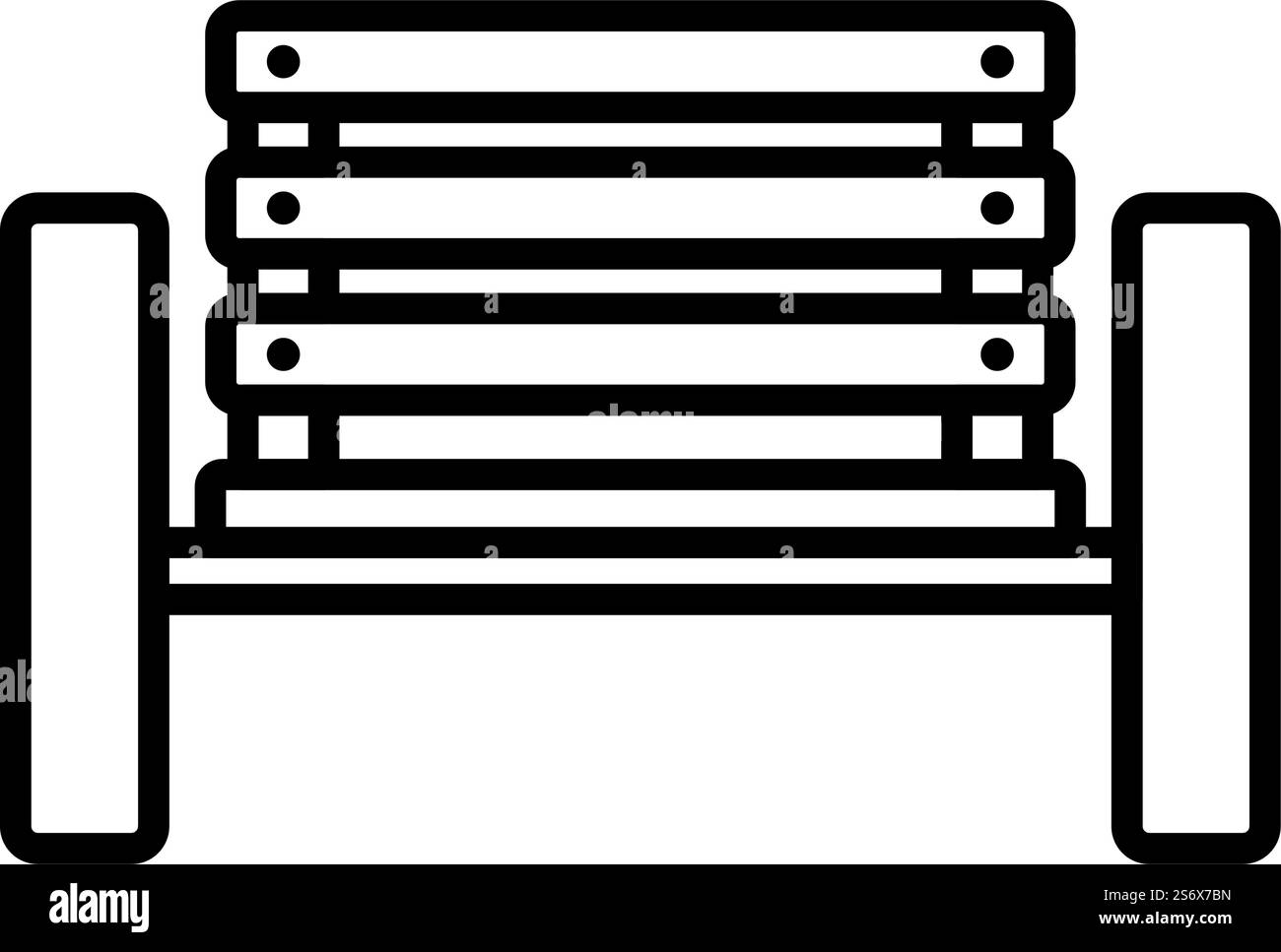 Symbol Für Die Tennisspielerbank. Auffälliges Design mit bearbeitbarer Konturbreite. Vektorgrafik. Stock Vektor