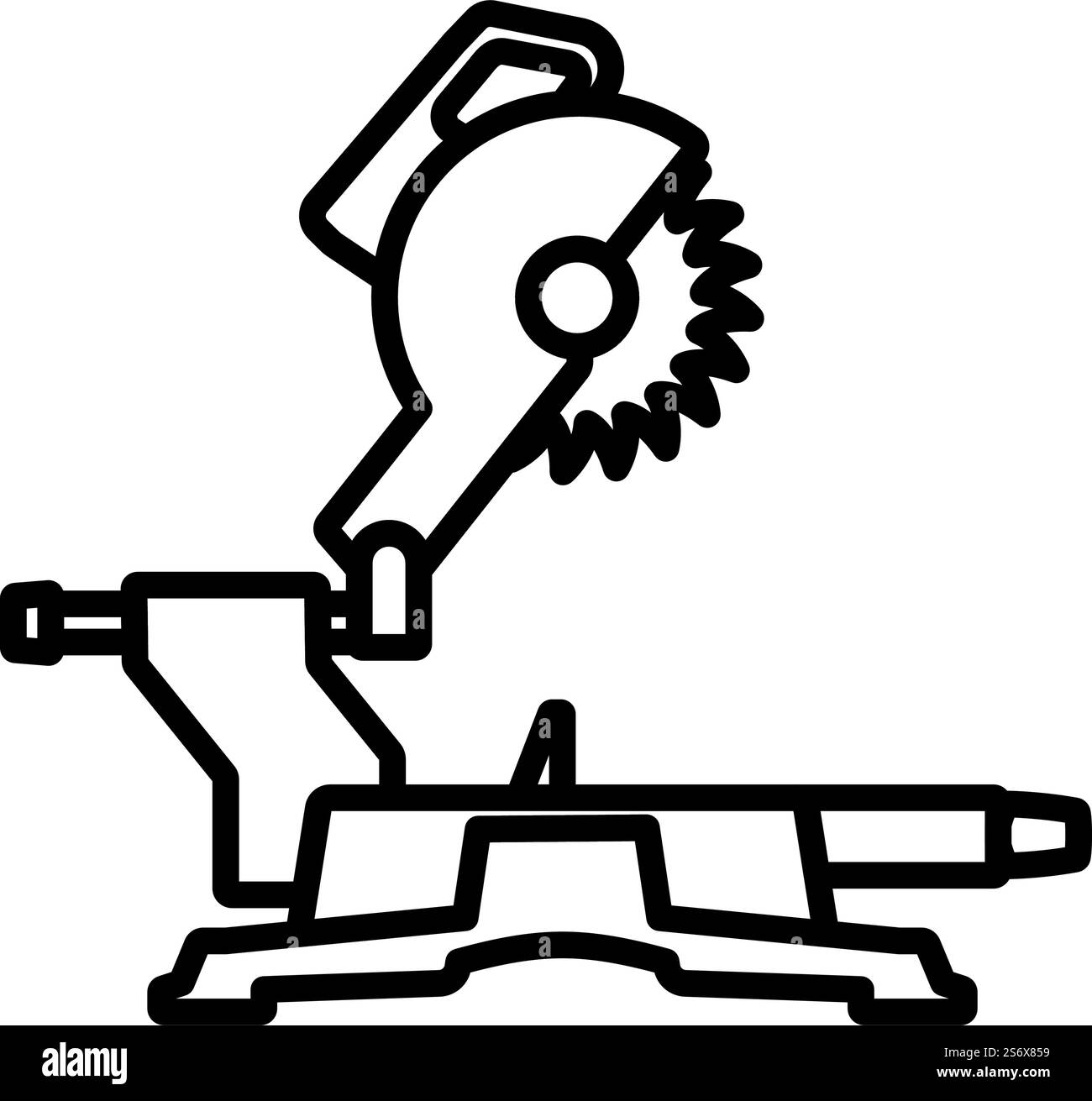 Symbol Für Die Kreissäge. Auffälliges Design mit bearbeitbarer Konturbreite. Vektorgrafik. Stock Vektor