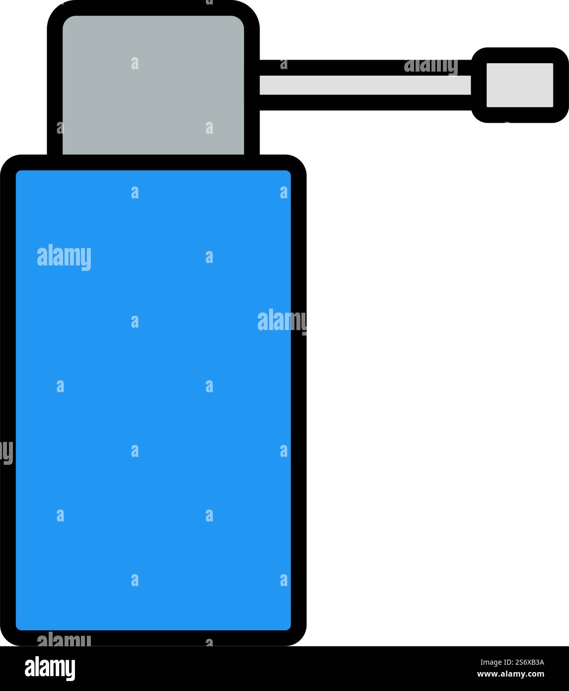 Symbol Für Inhalator. Editierbare Fett Formatigte Kontur Mit Farbfüllungsdesign. Vektorgrafik. Stock Vektor