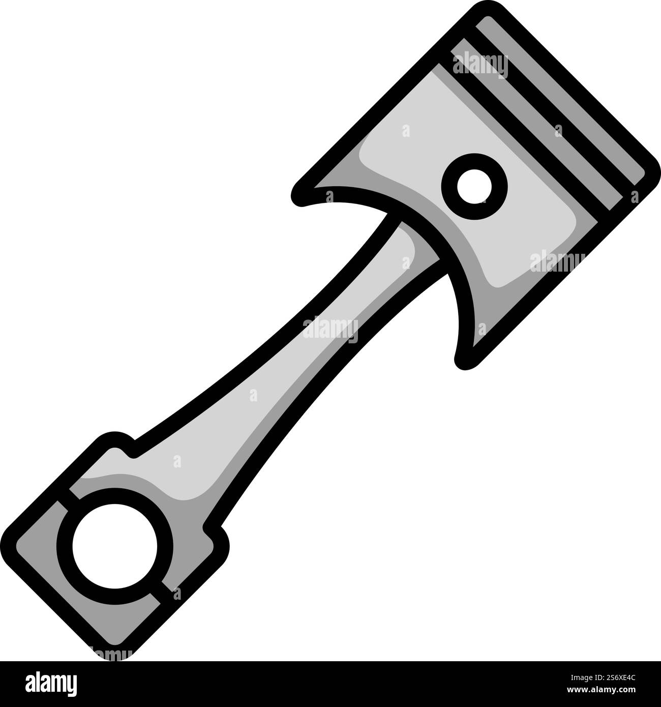 Symbol Für Motorkolben Im Auto. Editierbare Fett Formatigte Kontur Mit Farbfüllungsdesign. Vektorgrafik. Stock Vektor