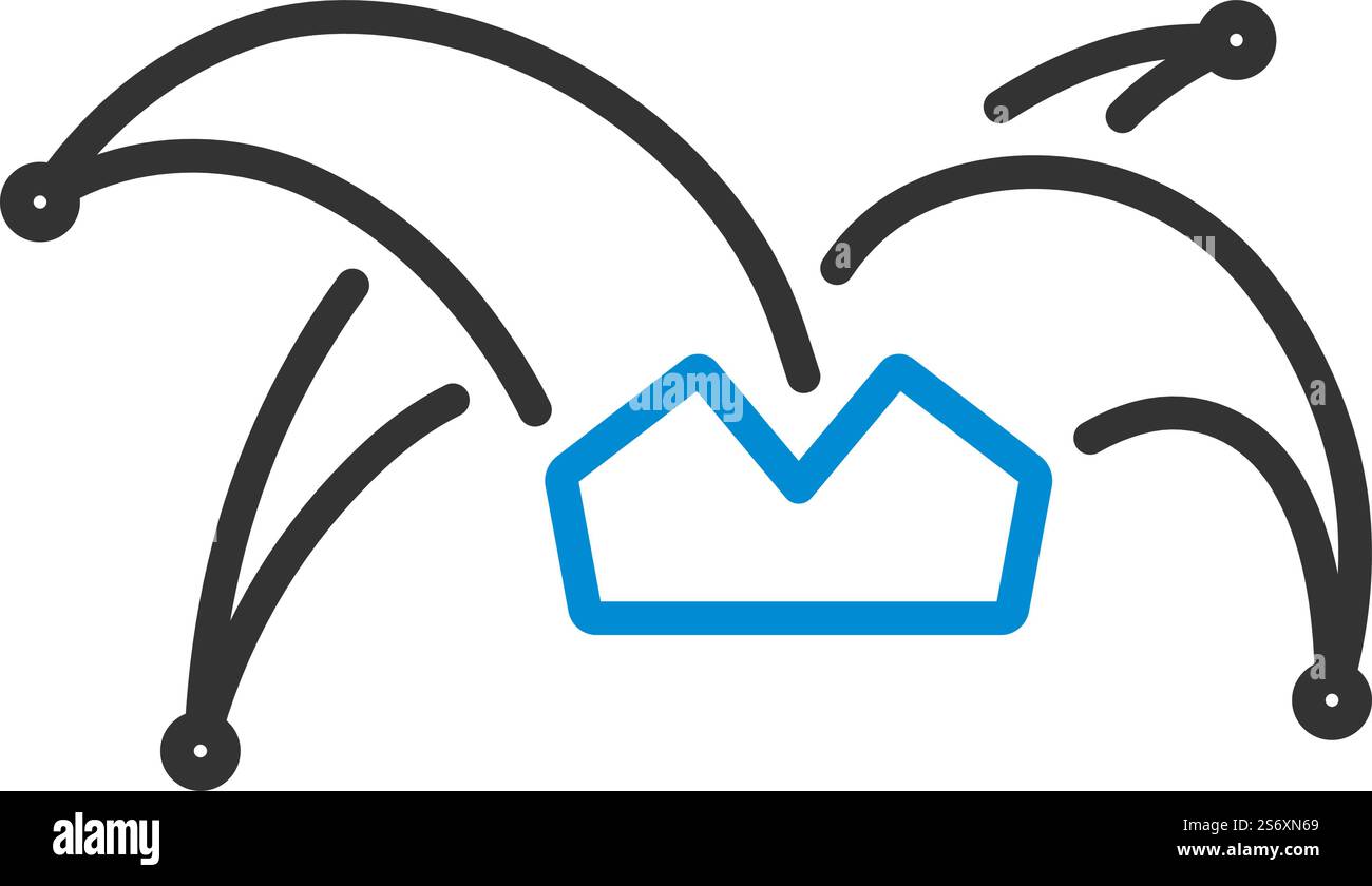 Symbol für April-Fool&rsquo;s Day. Editierbare Fettkontur Mit Farbfülldesign. Vektorabbildung. Stock Vektor