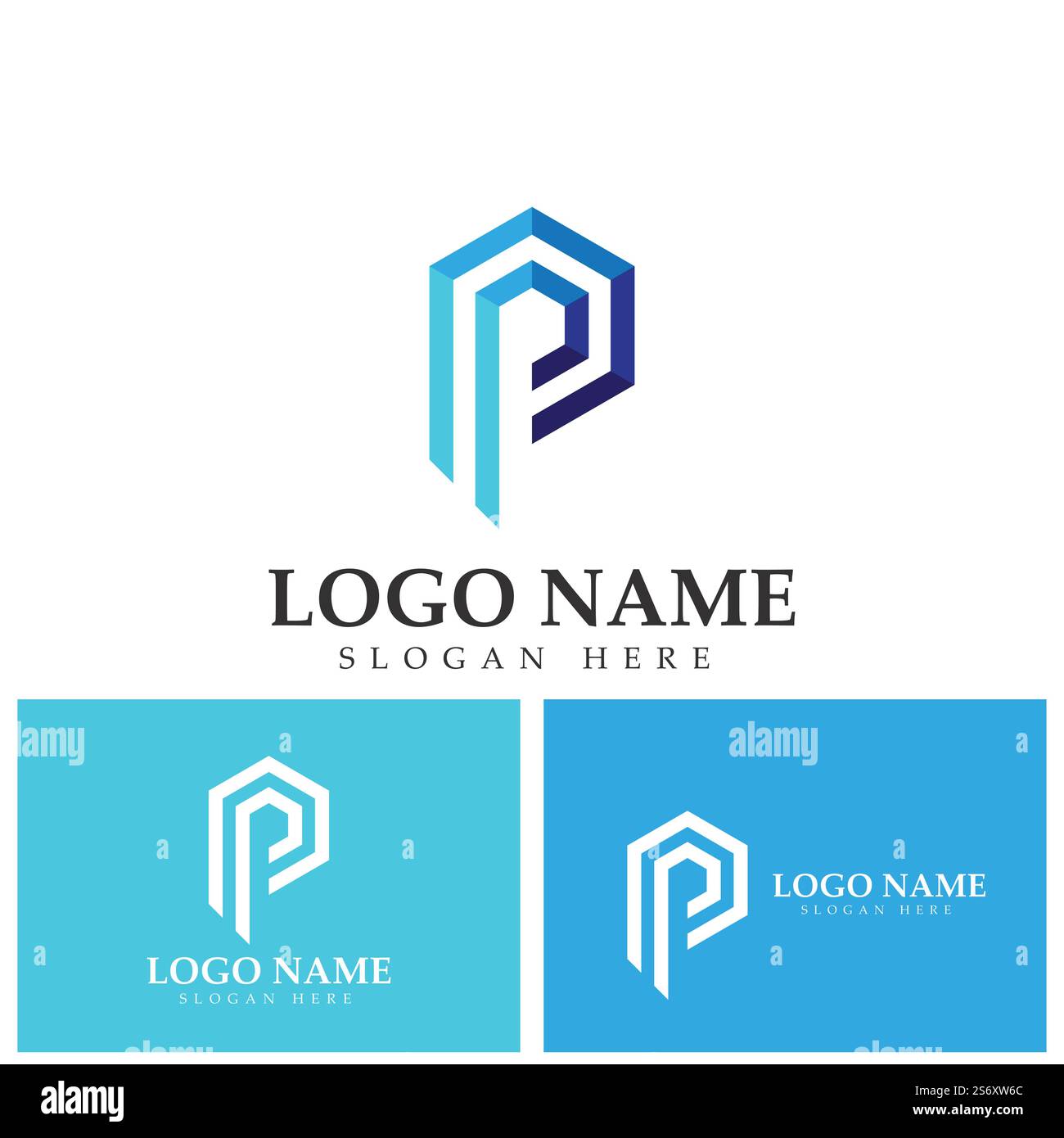 P Letter Vektor Logo Vorlage Illustration Design. Vektor-EPS 10 Stock Vektor