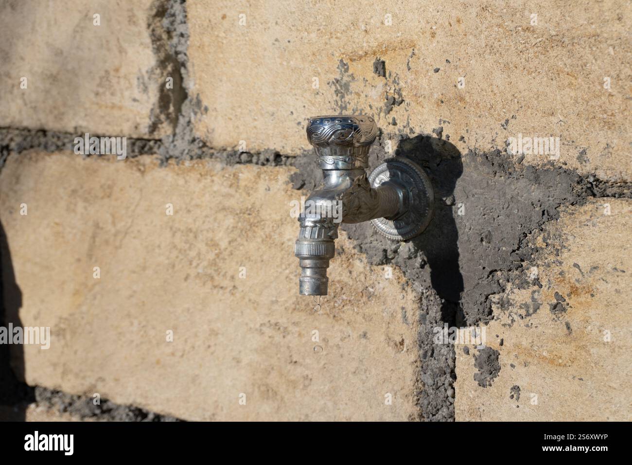 Ländliches Leben im Landhausstil in Oghuz, Aserbaidschan. Januar 2025. Stockfoto