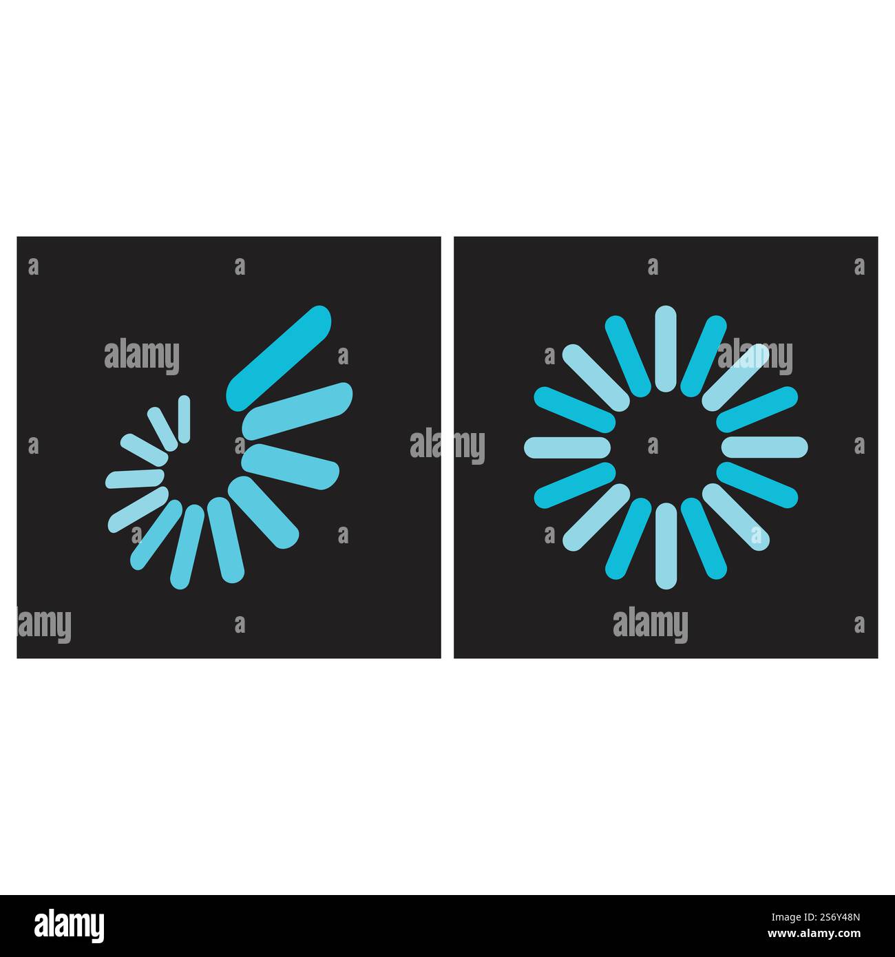 Flaches Design mit Symbolvektor für Ladeanzeige Stock Vektor