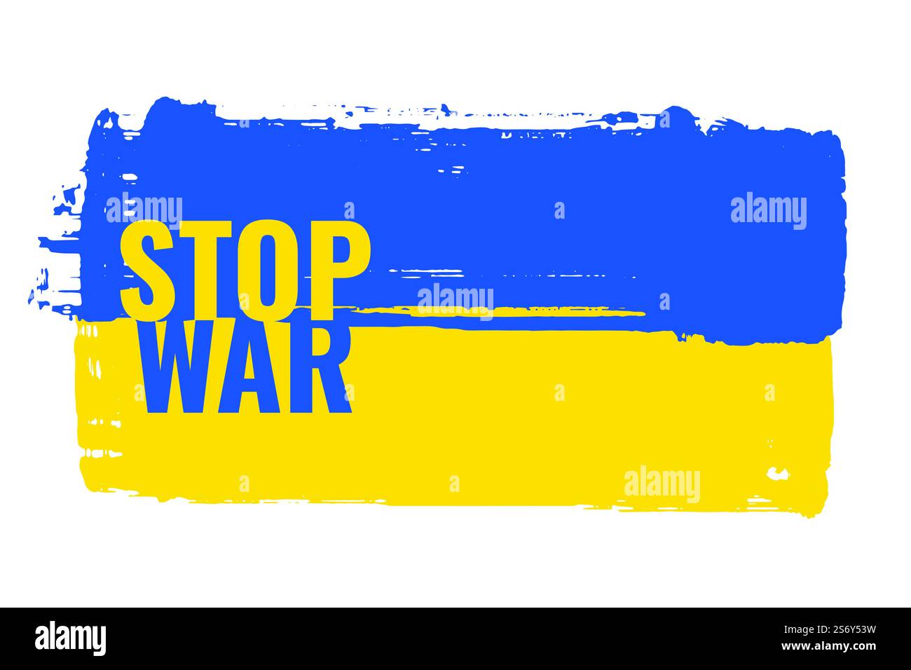 Stoppen Sie Ukrains und russlands Kriegskonfliktkonzept Stock Vektor