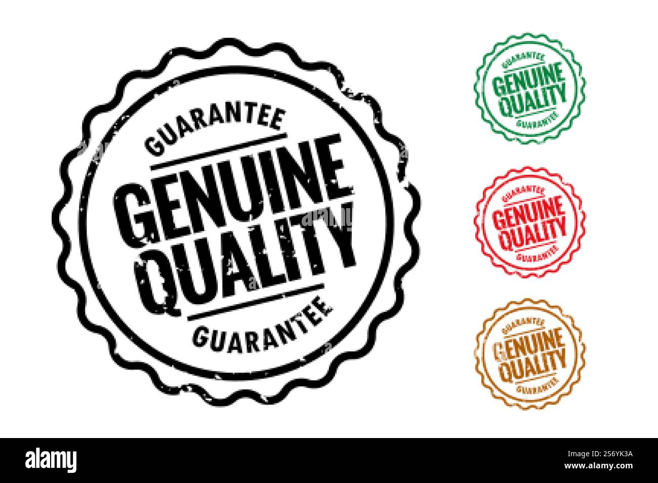 Echte Qualität Gummi Stempel Satz von vier Stock Vektor
