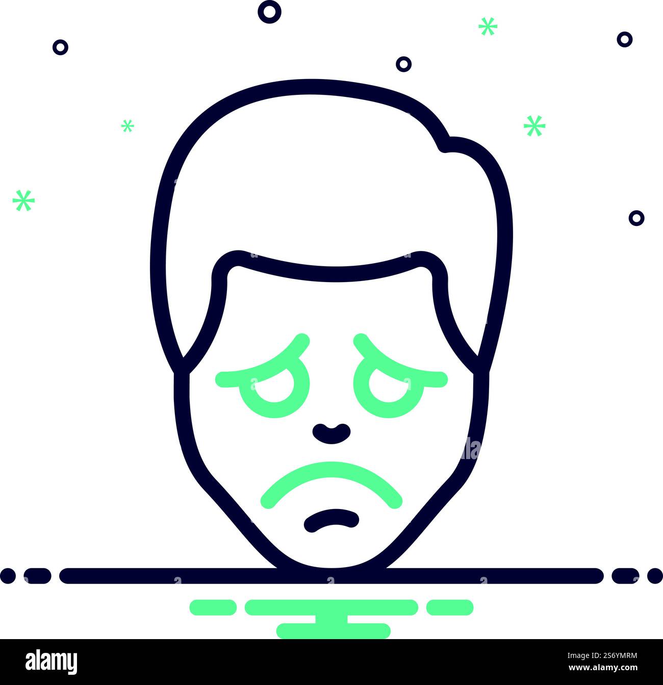 Symbol für einsam, allein Stock Vektor