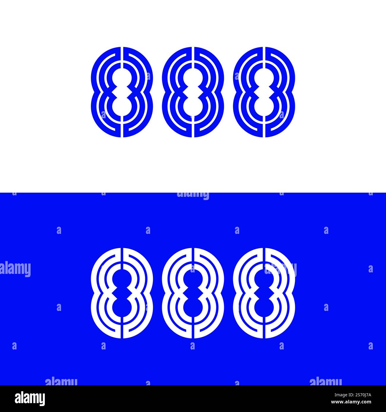 888 Vektor-Logo-Design. Stock Vektor