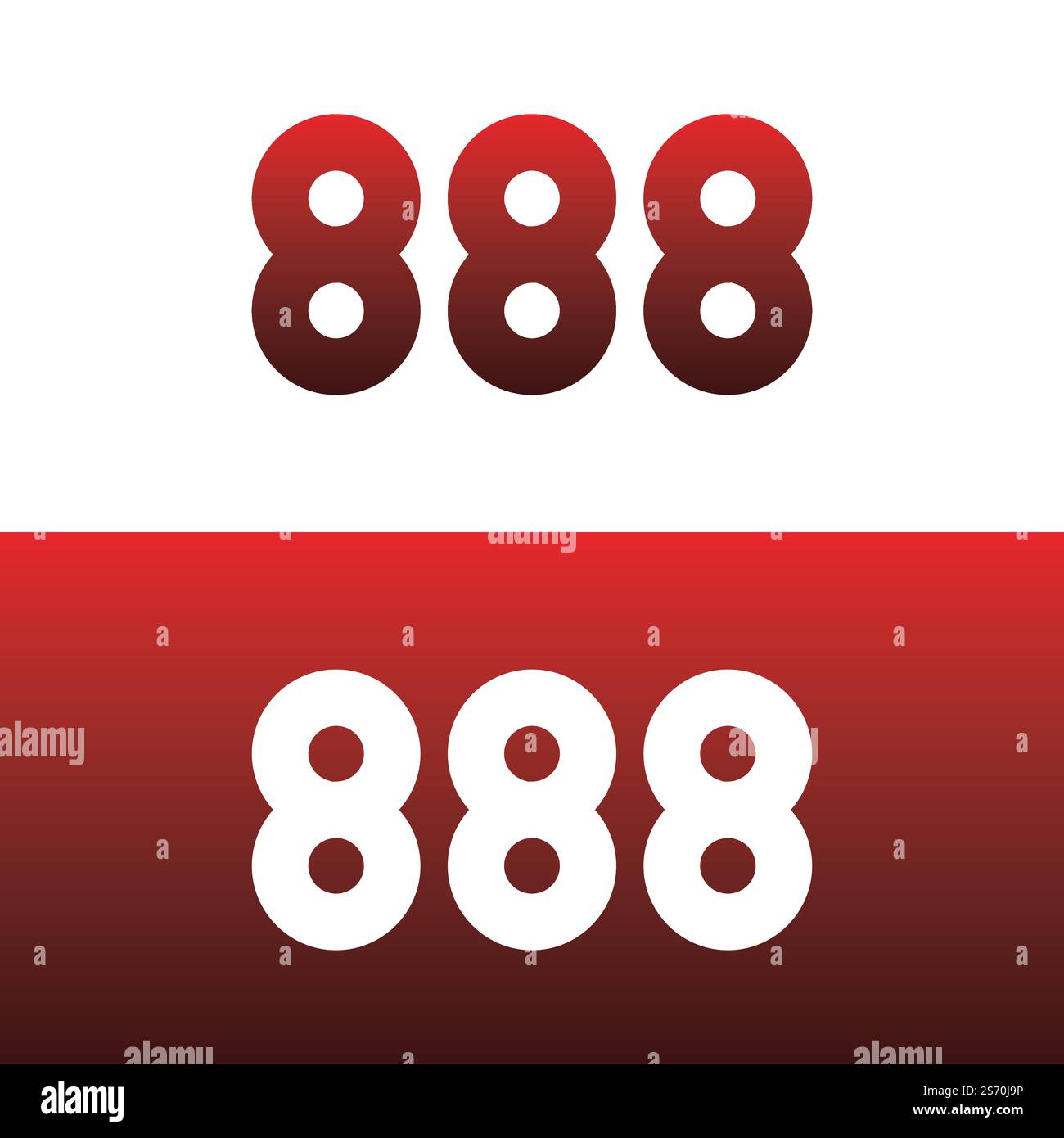 888 Vektor-Logo-Design. Stock Vektor